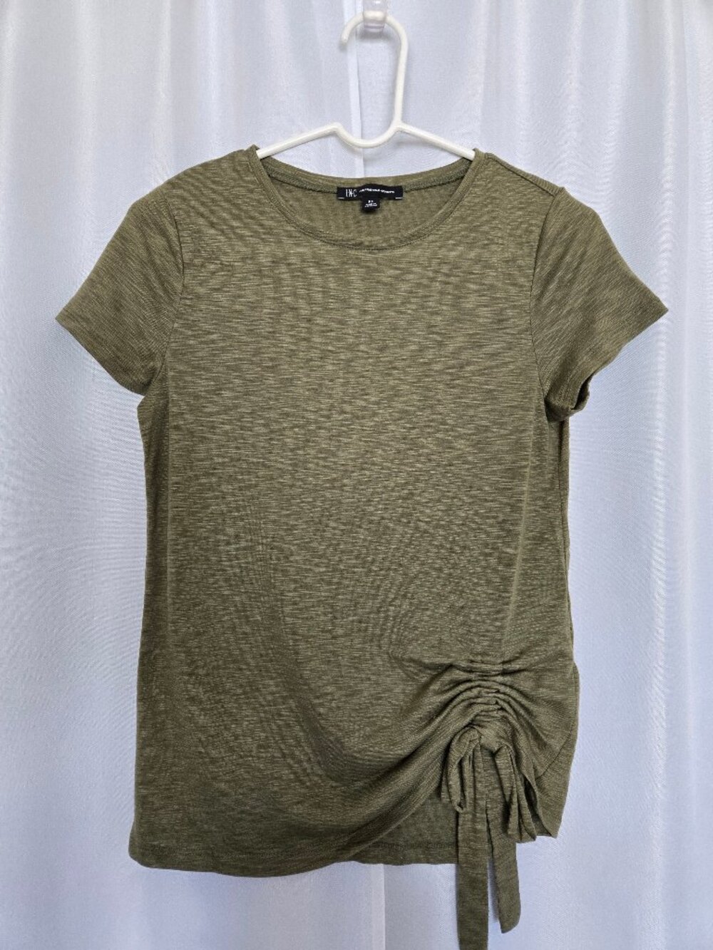 Olive green short sleeve top
